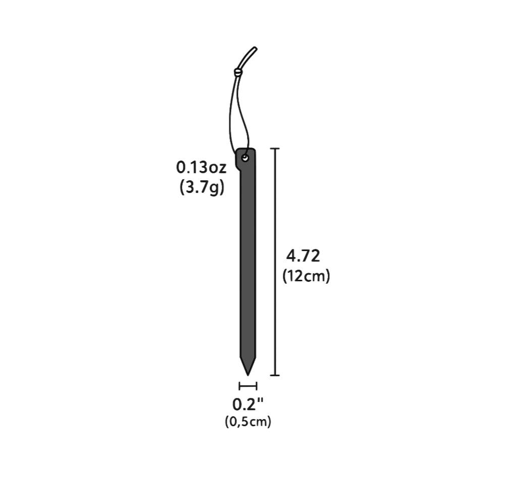 Ultralight Carbon Fiber Tent Pegs | 12cm, 3.7g Camping Stakes