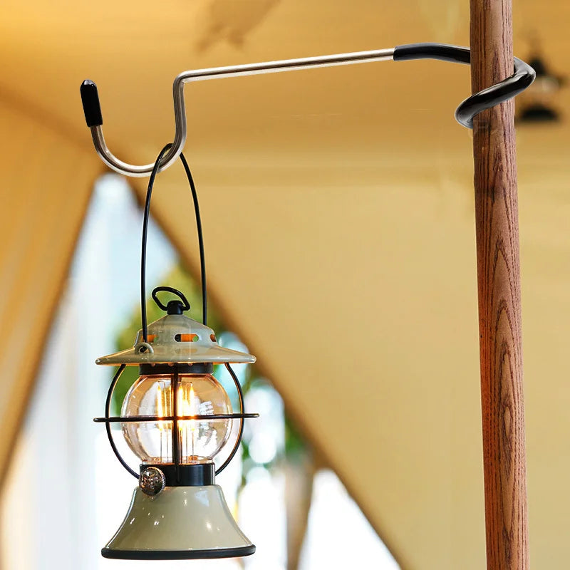 Stainless Steel Light Stand Holder Hooks | Portable Tent Pole Lamp Hanger