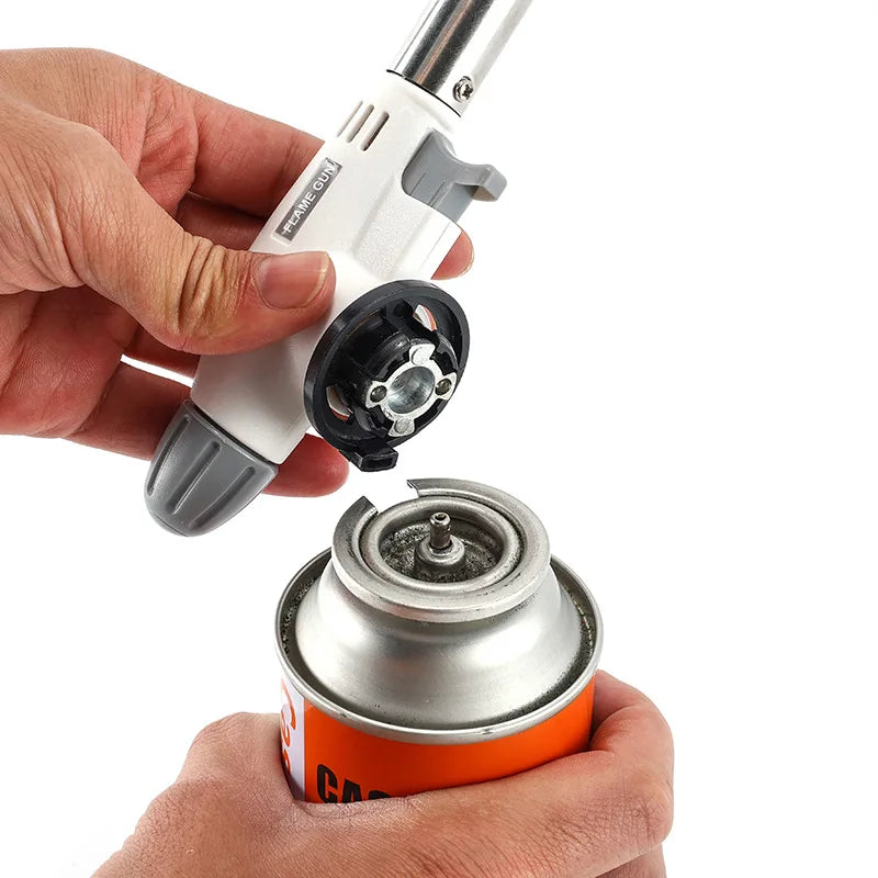 Portable Butane Gas Flame Torch | Auto-Ignition Cooking & BBQ Burner