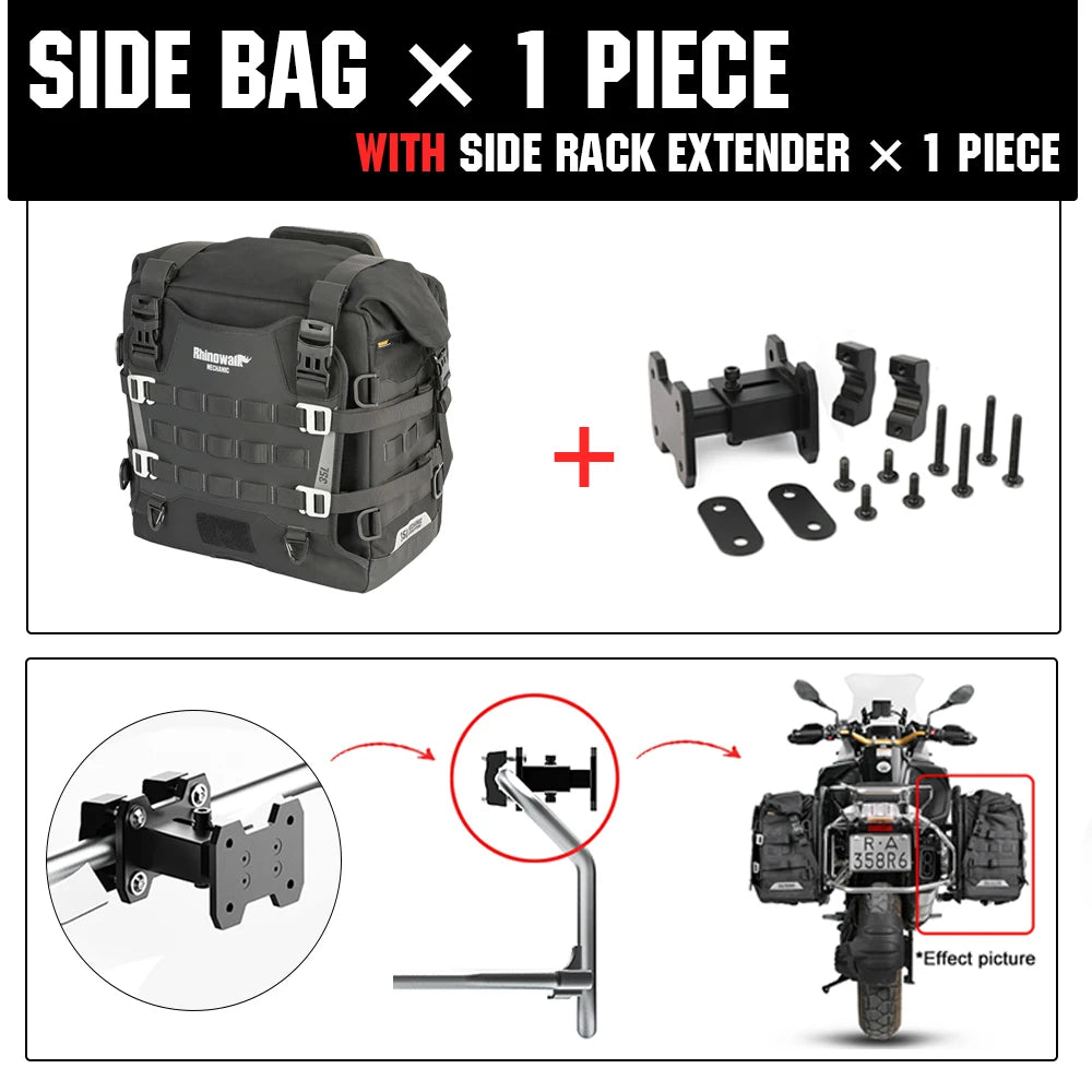 Waterproof 35L Motorcycle Side Bag | Anti-Fall Travel Luggage