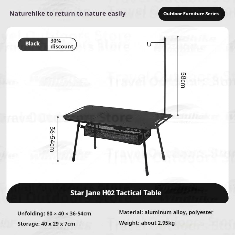 Multifunctional Camping Table | Adjustable Height Portable Folding Table