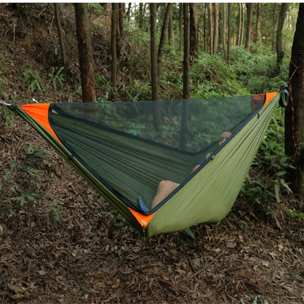 Camping Hammock With Mosquito Net & Awning Tent Canopy