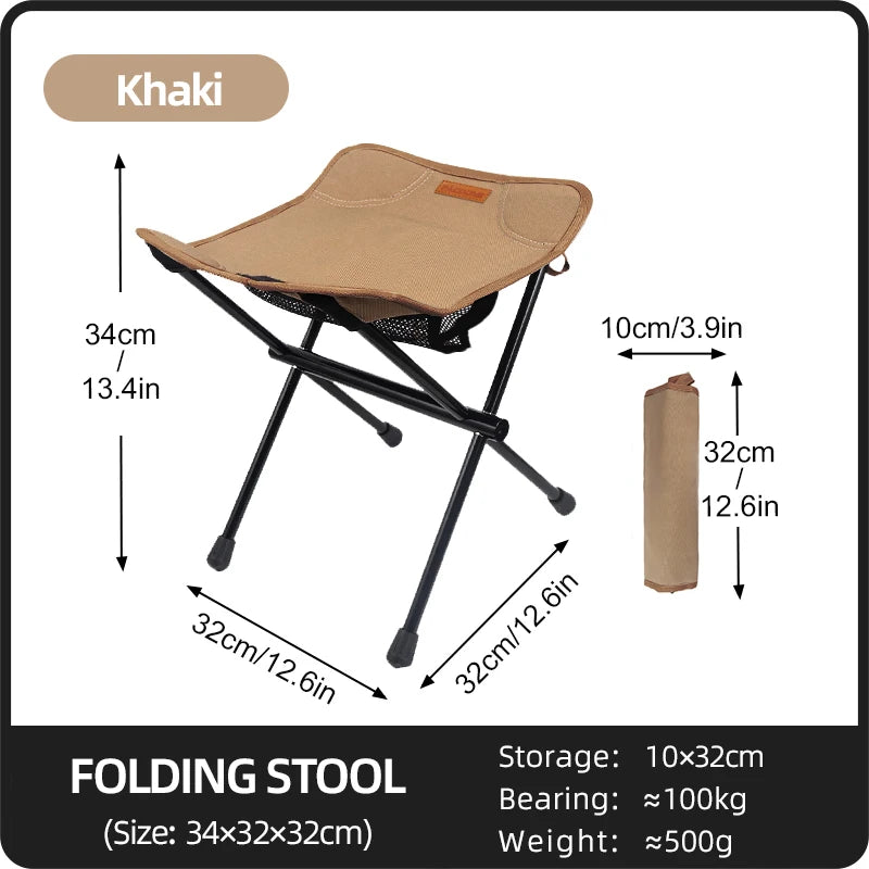 Ultralight Aluminum Alloy Folding Mini Stool | Portable Camping Chair