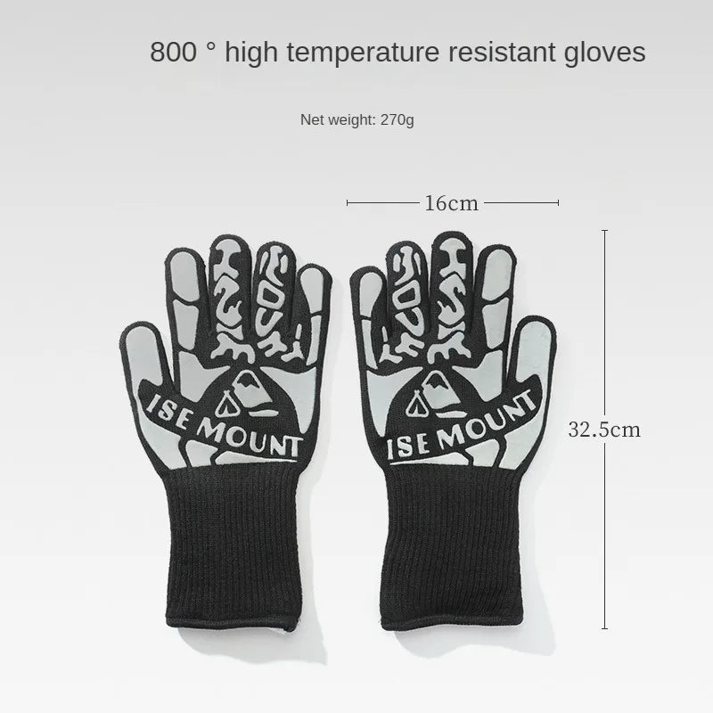 Camping Gloves 800°C Heat Resistant | Insulation & Anti-Scalding