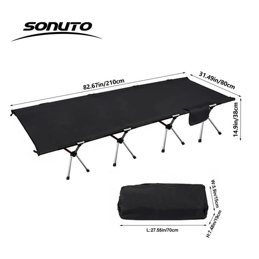 Military Camping Cot | Portable Folding Bed (210x80cm, 4kg Lightweight)