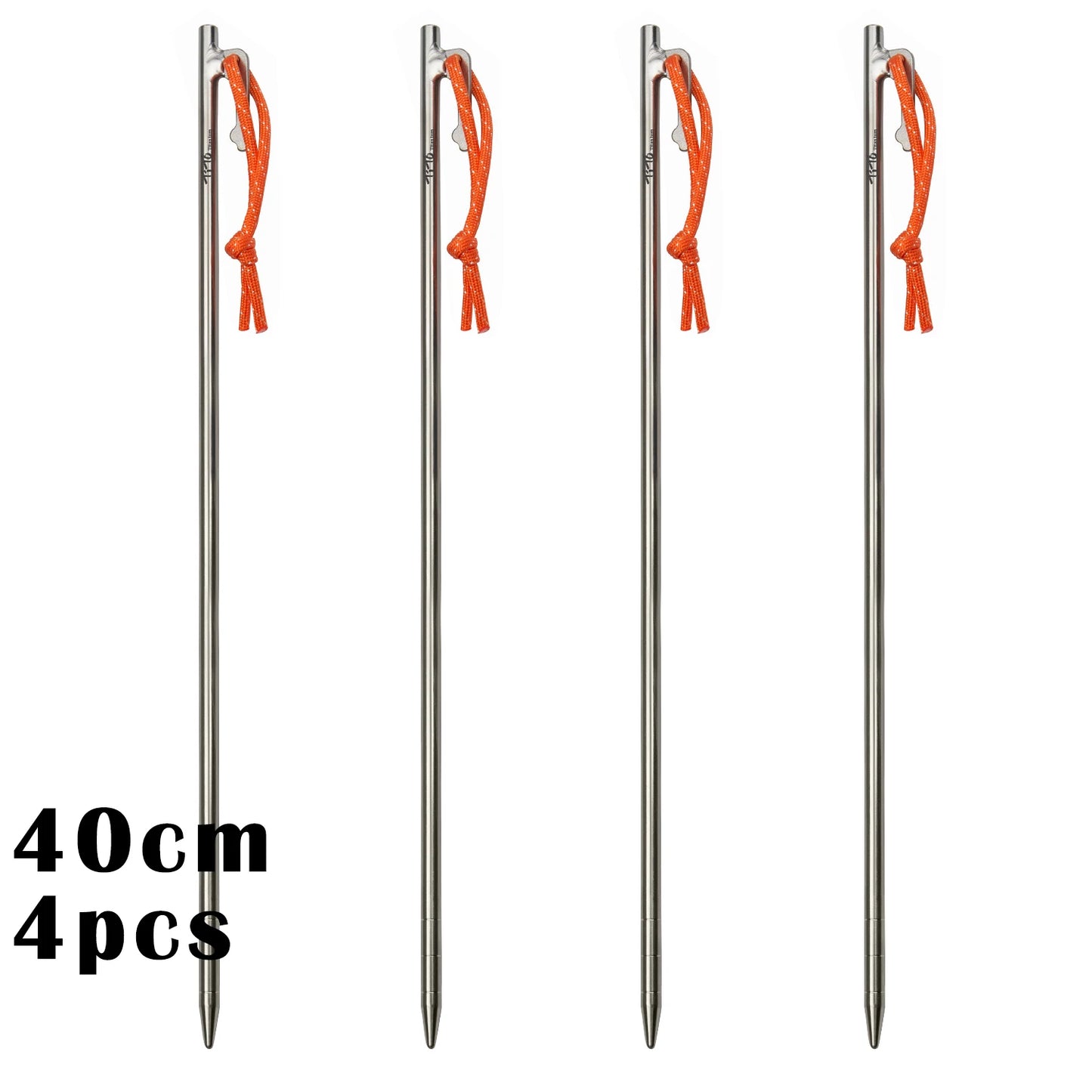 TiTo Titanium Alloy Tent Pegs | Ultralight Anti-bending Camping Stakes (20-40cm)