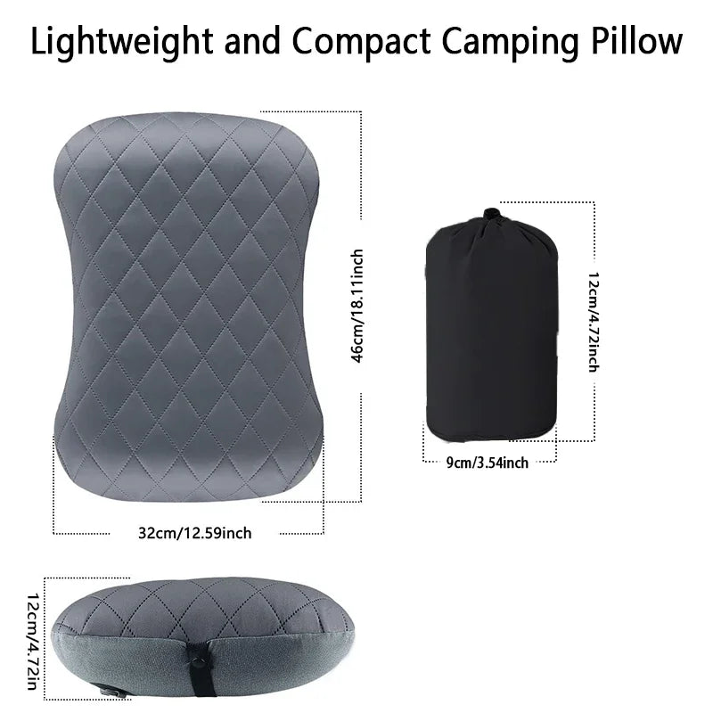 Ultralight Inflatable Camping Travel Pillow | Soft Washable Cover