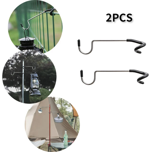 Stainless Steel Light Stand Holder Hooks | Portable Tent Pole Lamp Hanger