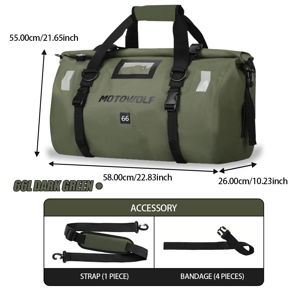 Universal Motorcycle Saddlebags | 40L 60L 66L Large Capacity Luggage