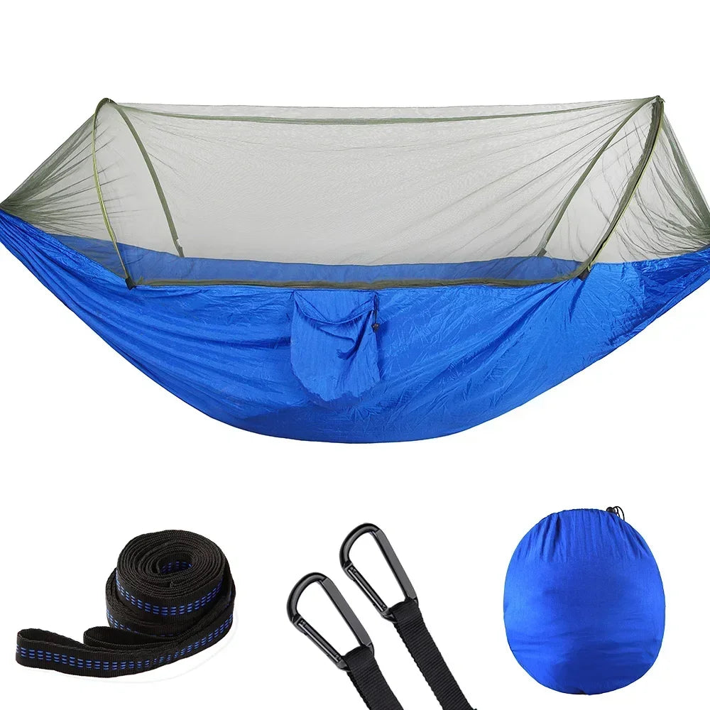 Pop-Up Portable Hammock with Mosquito Net | Lightweight Parachute Hammock