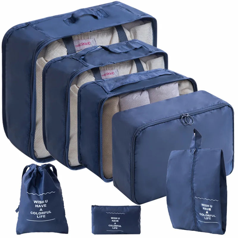 Travel Organizer Storage Bags Set | Portable Packing Cubes for Luggage