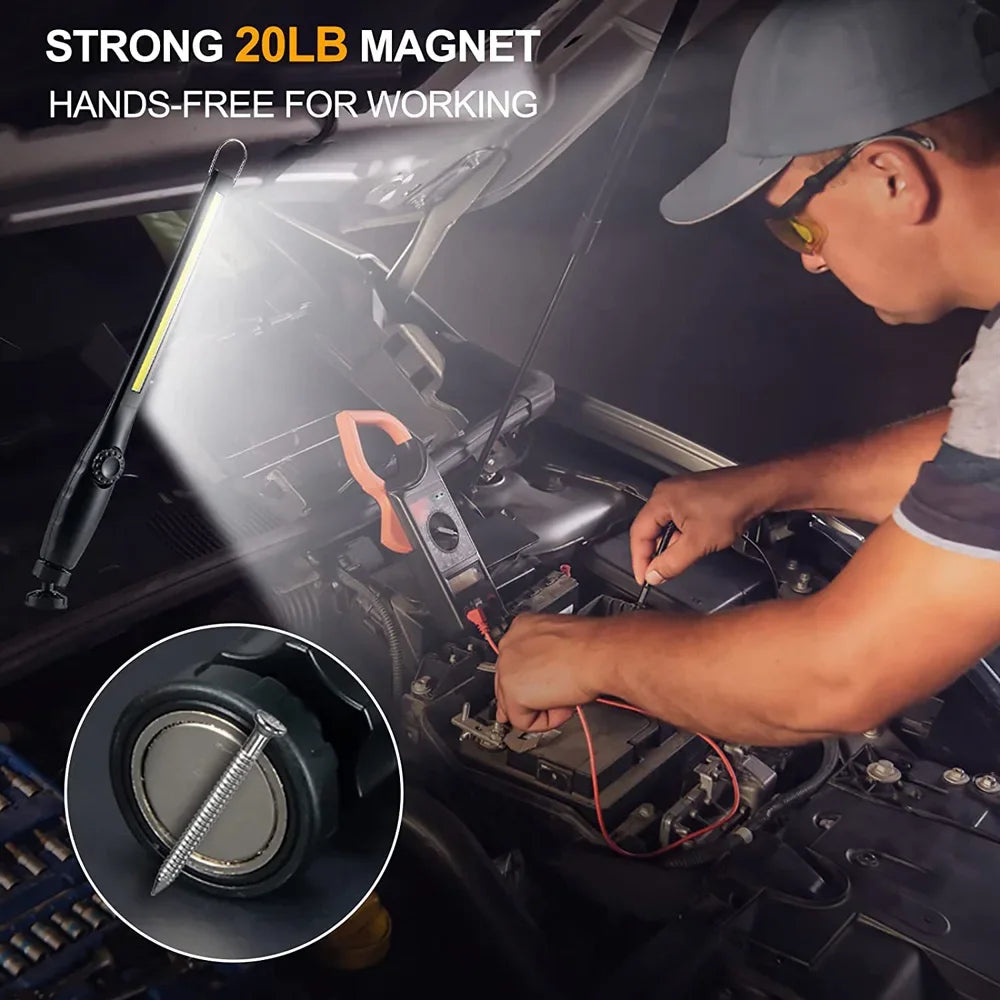COB+LED Flashlight | Magnetic Work Light & Portable Lantern