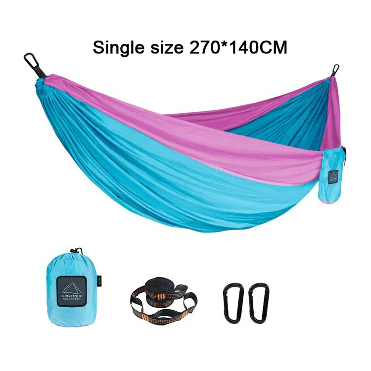 Portable Nylon Parachute Fabric Camping Hammock