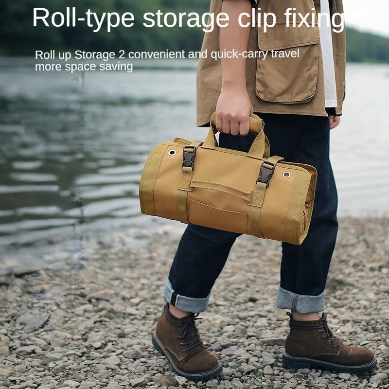 Outdoor Multifunctional Storage Bag | Foldable Hanging Tool & Hardware Carrier