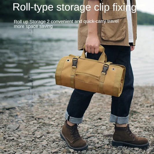 Outdoor Multifunctional Storage Bag | Foldable Hanging Tool & Hardware Carrier