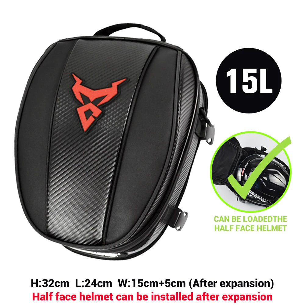 Waterproof High Capacity Motorcycle Tail Bag | Multifunction Backpack