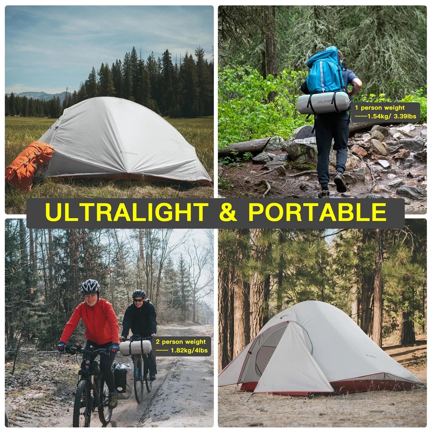 Ultralight 1-2 Person Camping Tent | 20D Waterproof Nylon