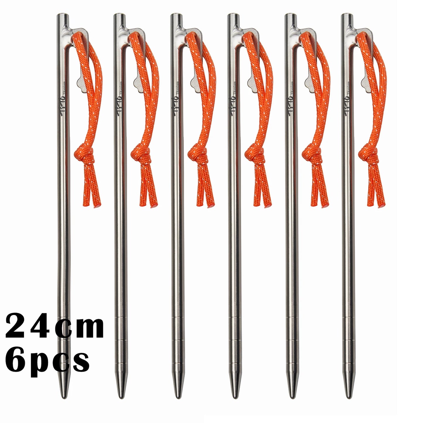 TiTo Titanium Alloy Tent Pegs | Ultralight Anti-bending Camping Stakes (20-40cm)