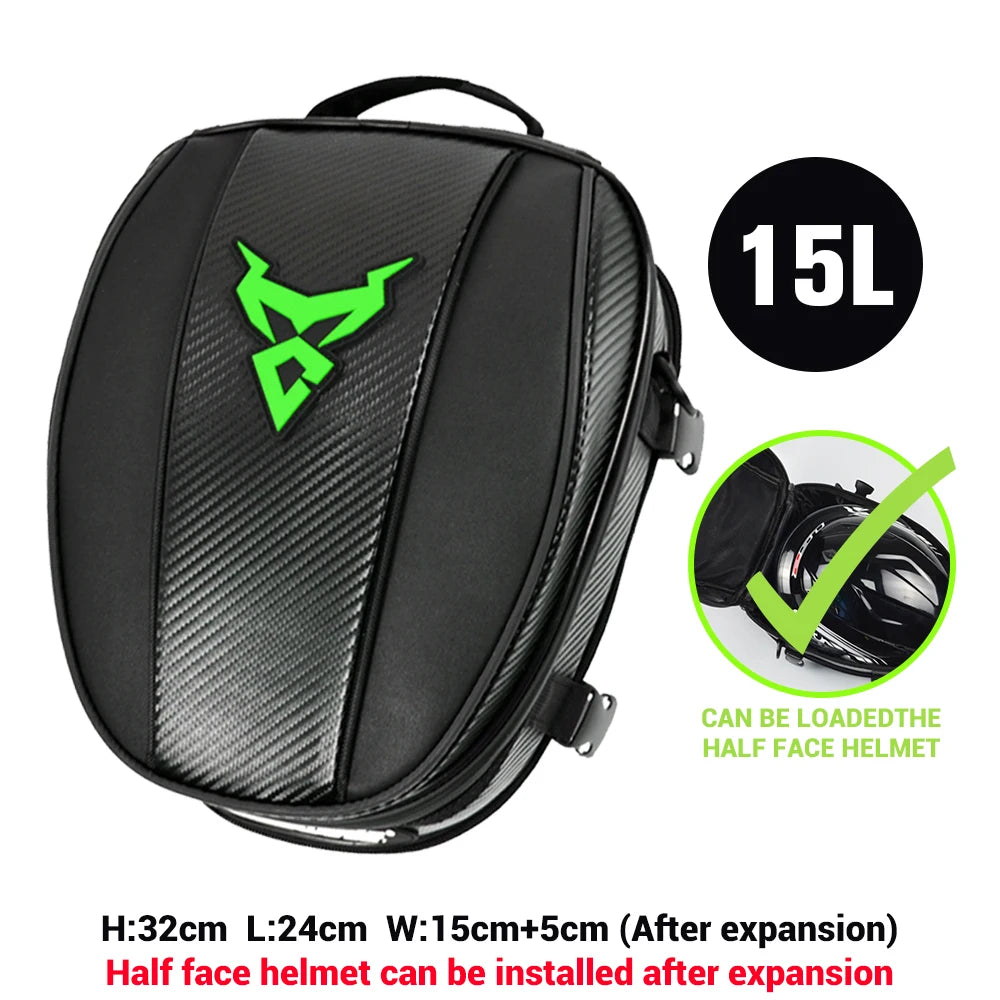 Waterproof High Capacity Motorcycle Tail Bag | Multifunction Backpack