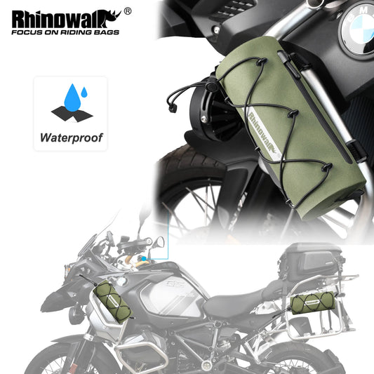 Motorcycle Frame Crash Bar Bag | Waterproof 1.9L Portable Saddlebag & Tool Kit