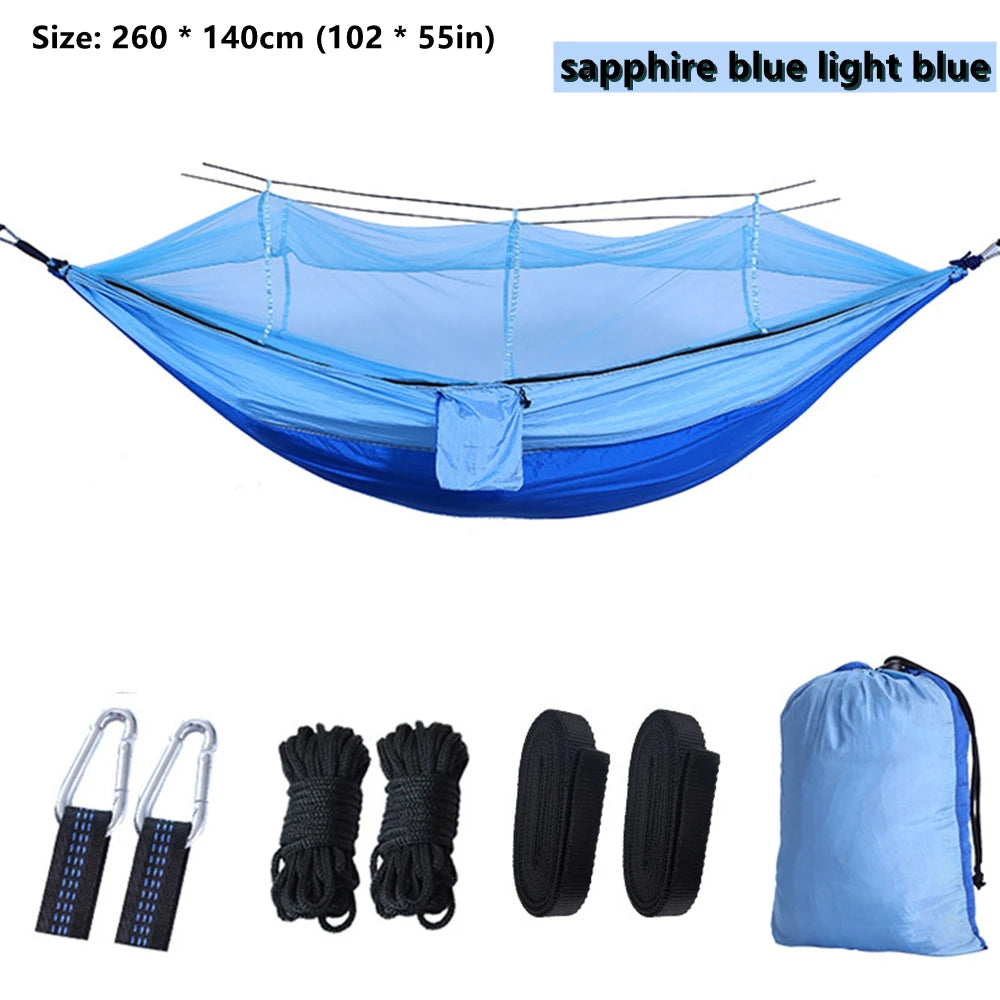 Portable Outdoor Double Hammock with Mosquito Net | Sleeping Hanging Hammock