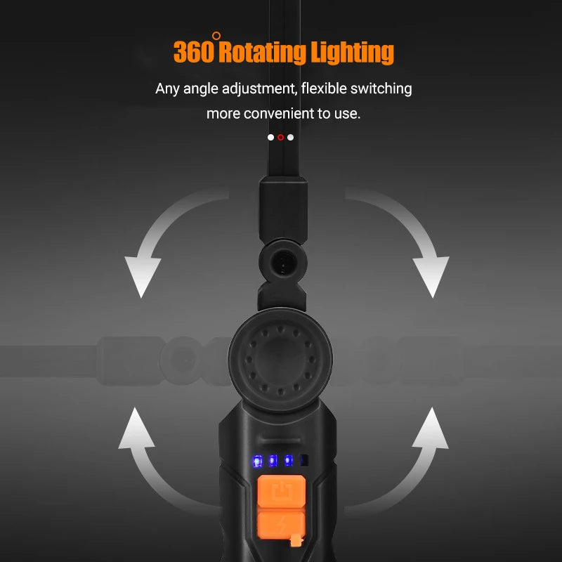 Multifunctional COB LED Flashlight | Portable Magnetic Work Light & Lantern