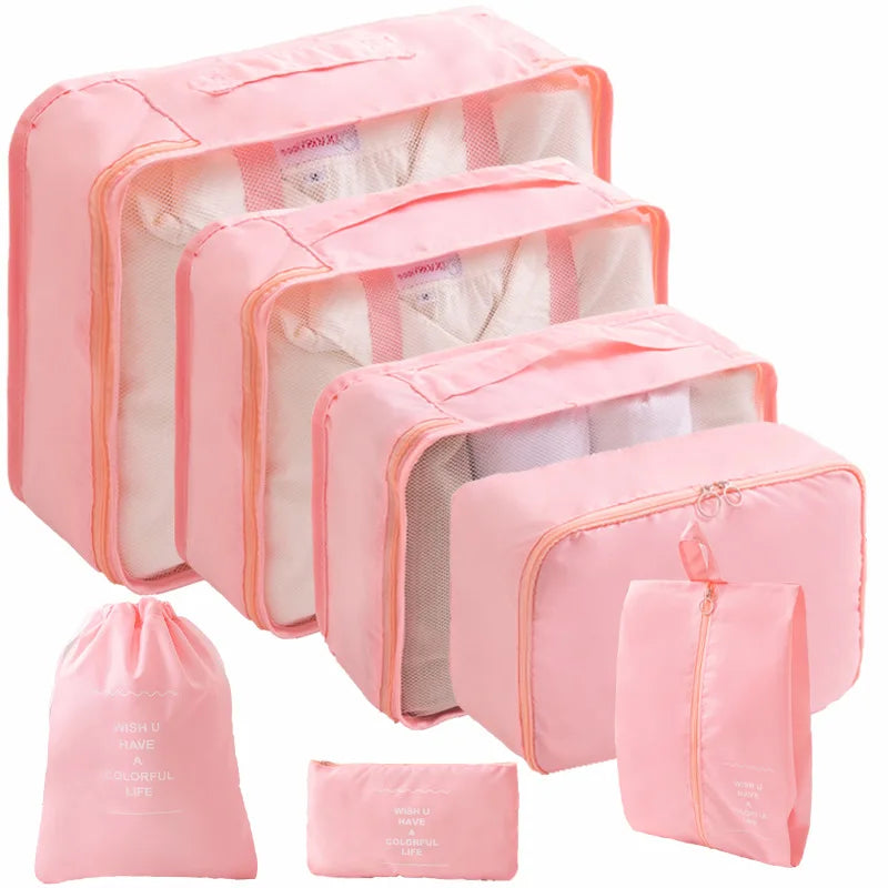 Travel Organizer Storage Bags Set | Portable Packing Cubes for Luggage