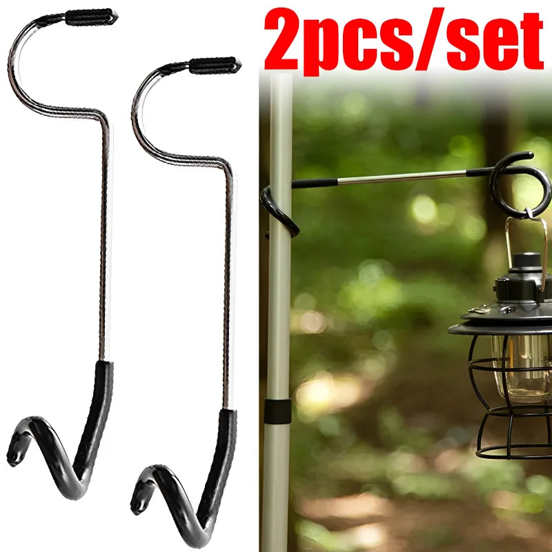 Stainless Steel Light Stand Holder Hooks | Portable Tent Pole Lamp Hanger