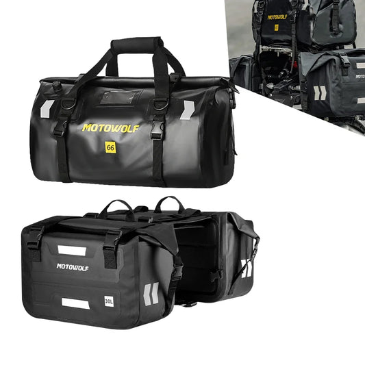 Universal Motorcycle Saddlebags | 40L 60L 66L Large Capacity Luggage