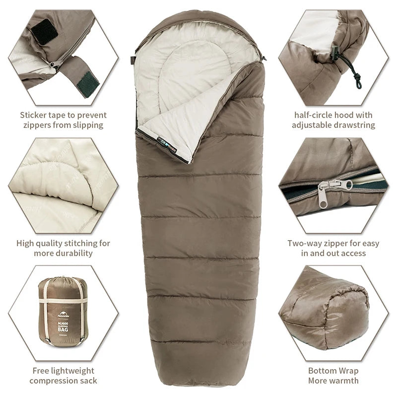 Mummy Sleeping Bag | Lightweight Cotton for Winter Camping