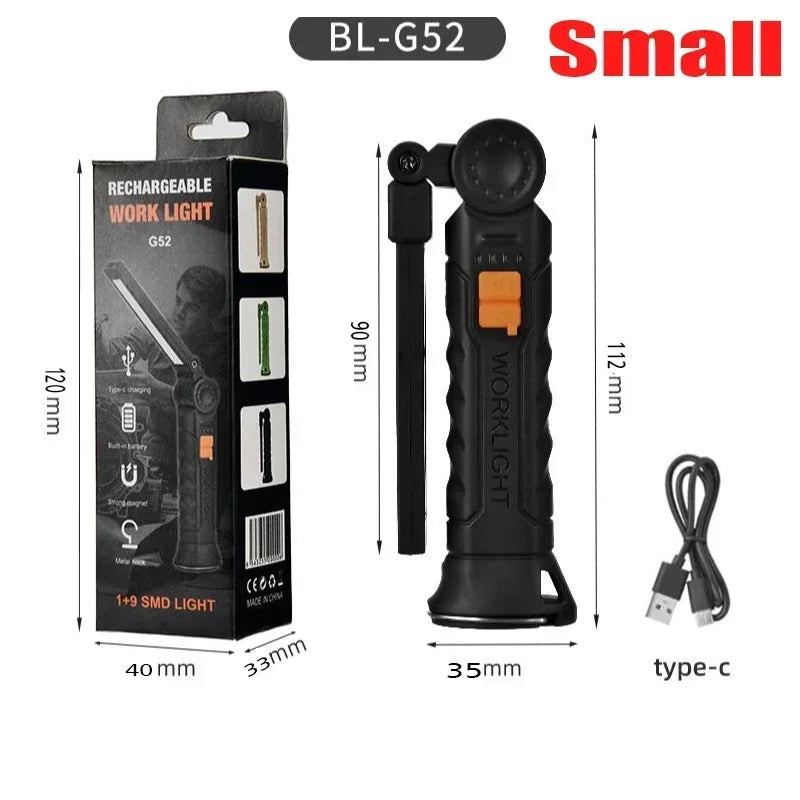 Multifunctional COB LED Flashlight | Portable Magnetic Work Light & Lantern