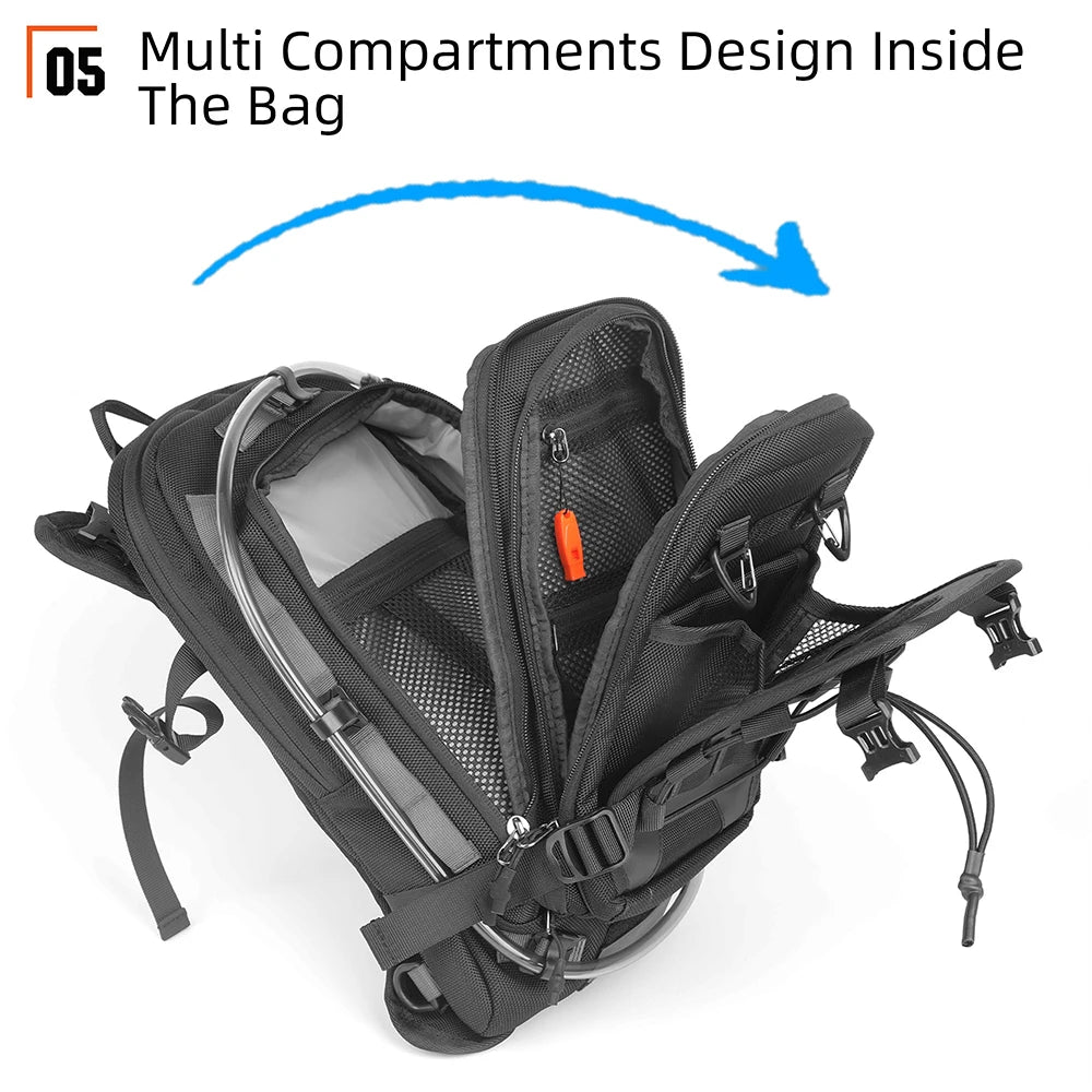 Motorcycle Tank Bag Backpack Set | 9L Multi-Compartment with 1.5L Water Bladder