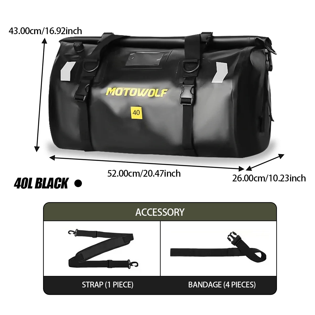 Universal Motorcycle Saddlebags | 40L 60L 66L Large Capacity Luggage