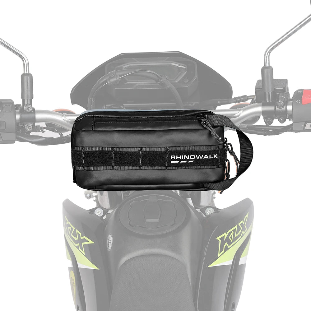 Motorcycle Front Handlebar Bag | 2.4L Motor Tank Bag & Multi-use Saddle Pack