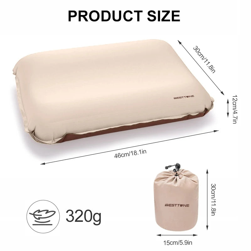 Portable Self-Inflating Sleeping Pillow | 3D Ultralight Sponge