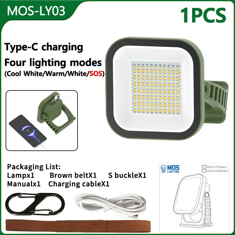 Rechargeable Camping Lantern with Magnet & Zoom | Portable Tent Lamp & Work Light