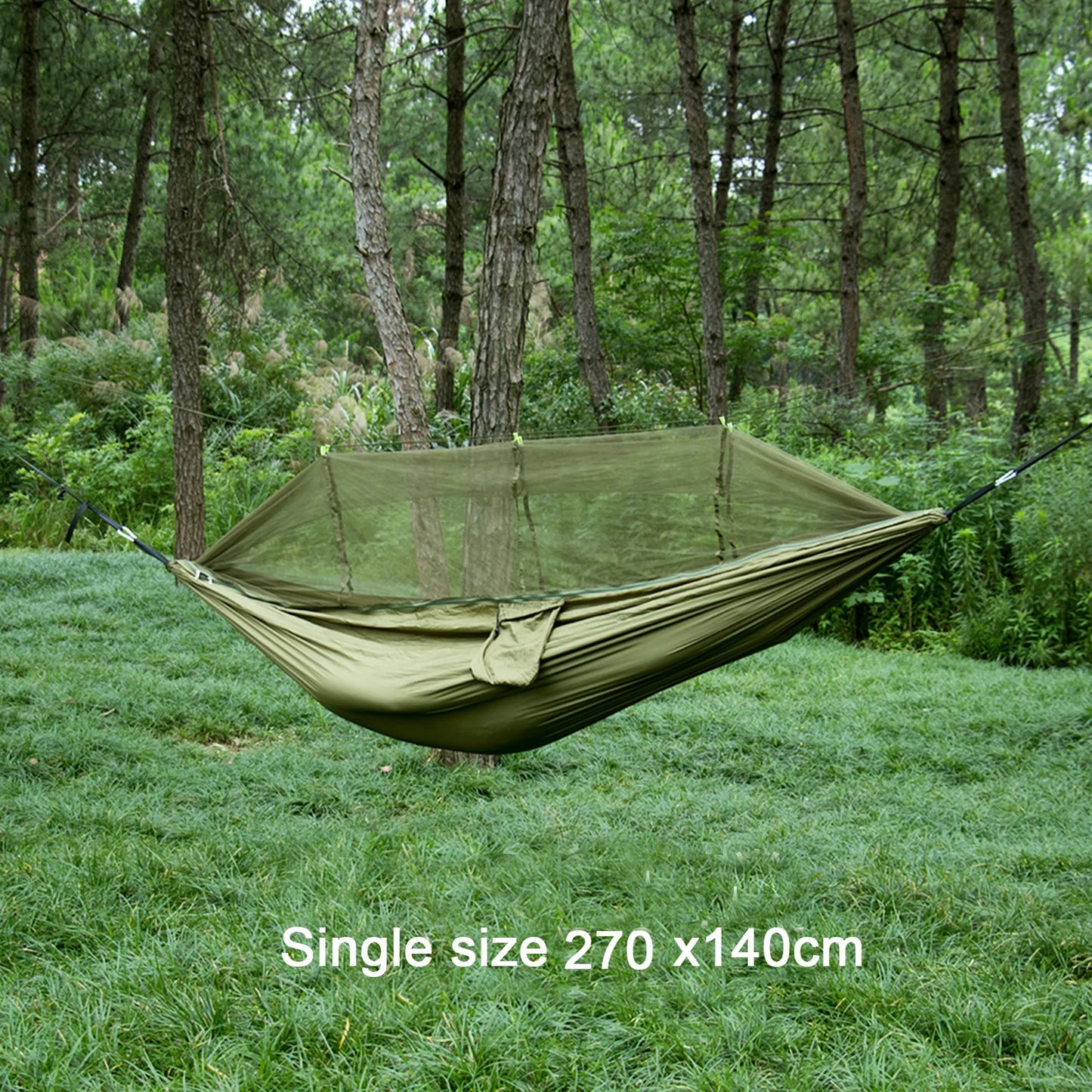 Portable Nylon Camping Hammock with Mosquito Net