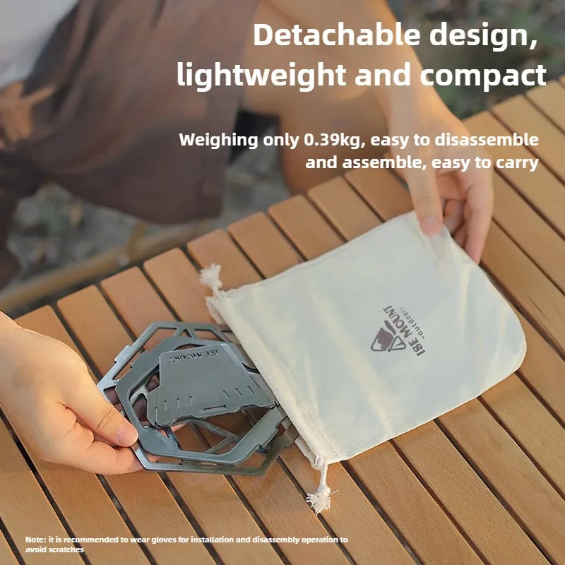 Stainless Steel Windshield | Removable Fire Energy-Saving Cover for Camping Furnace