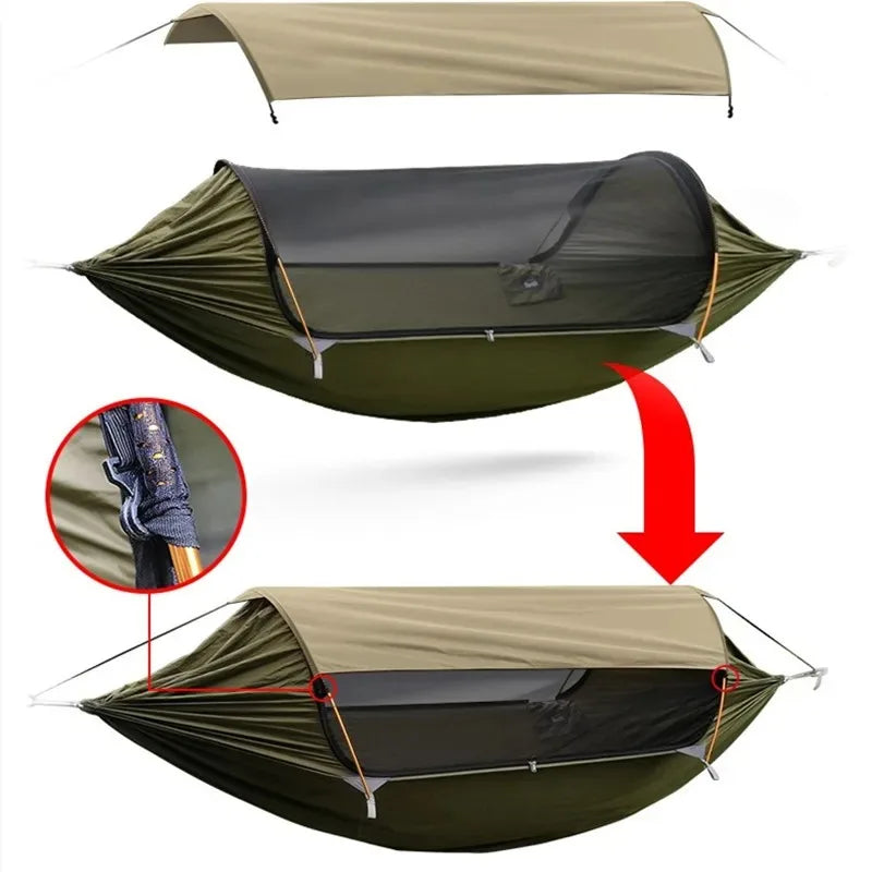 Hammock | Anti-Rollover, Sun Shading & Anti-Mosquito Single or Double Person