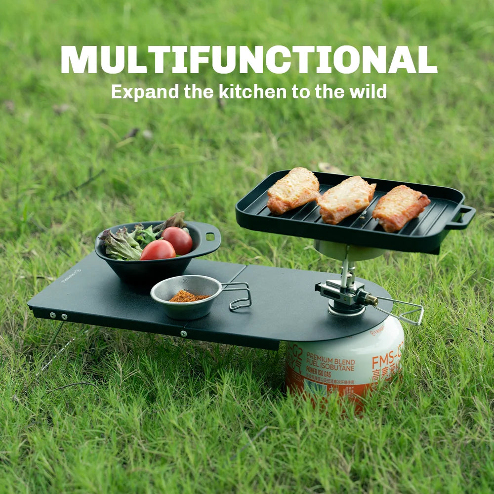 Ultralight Folding Aluminum Camping Gas Burner Rack Table (191g)