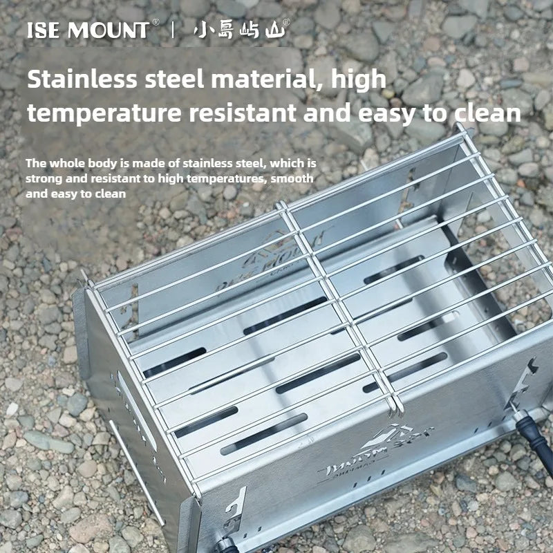 Outdoor Cooking Firewood Stove | Portable Multifunctional Stainless Steel BBQ Stove