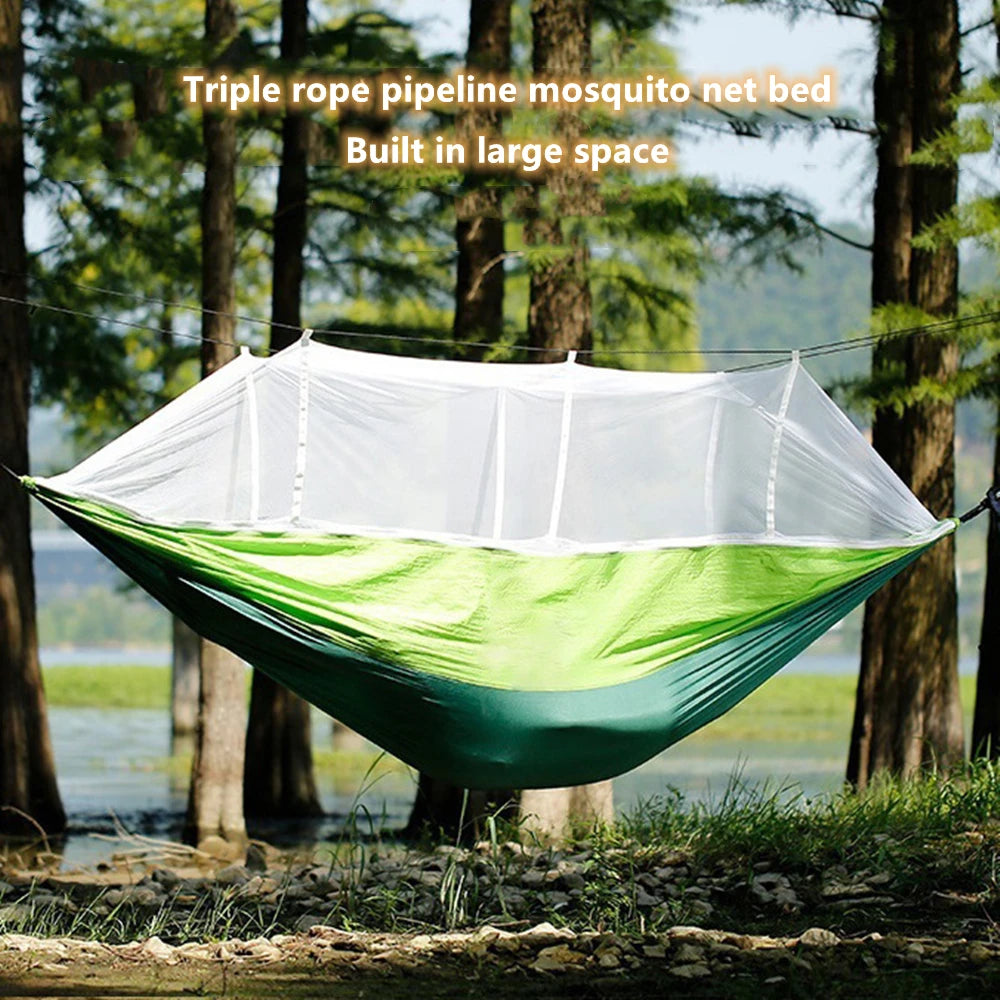 Portable Outdoor Double Hammock with Mosquito Net | Sleeping Hanging Hammock