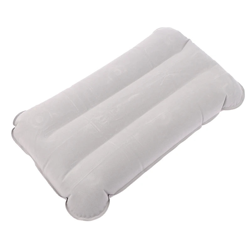 Portable Inflatable Flocking PVC Pillow | Travel Outdoor Head Rest