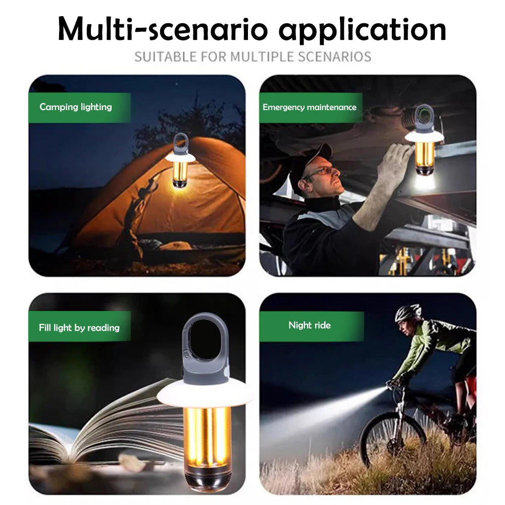 LED Flashlight Camping Lantern | Super Bright Portable Hanging Tent Lamp Waterproof
