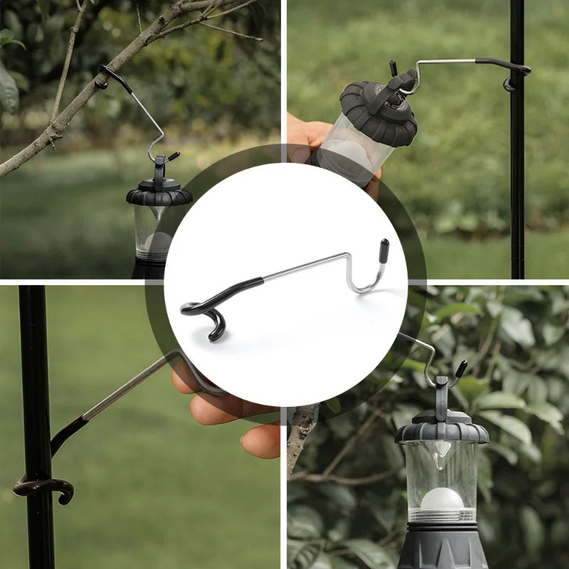 Stainless Steel Light Stand Holder Hooks | Portable Tent Pole Lamp Hanger