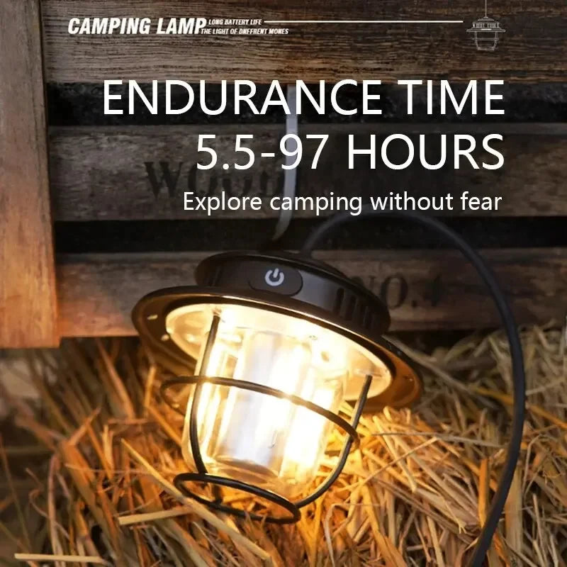 Portable Camping Lantern | Waterproof Emergency Light & Stepless Dimmable Tent Lamp