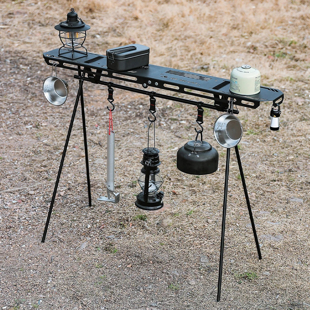 Foldable Camping Hanger Tripod Top Plate | Portable Hanging Rack