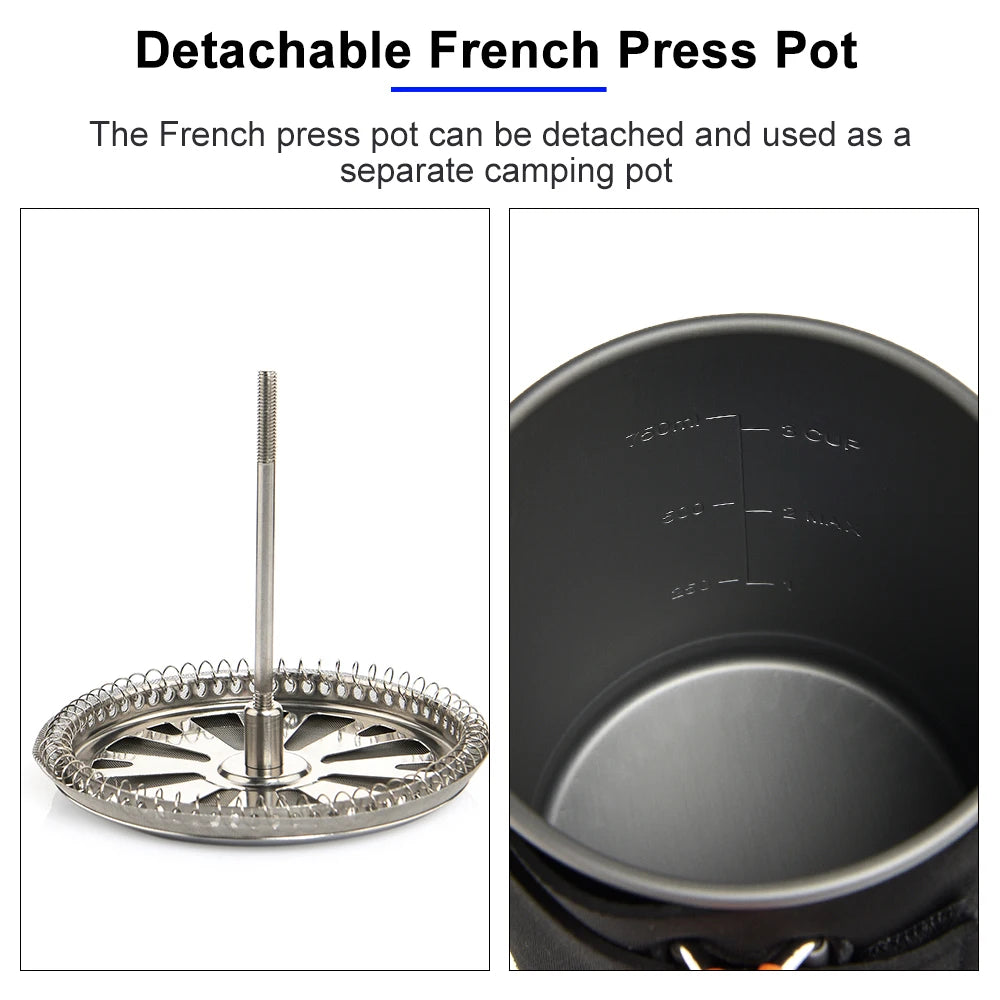 Camping Cooking System with Heat Exchanger | Portable Gas Stove & Cookware