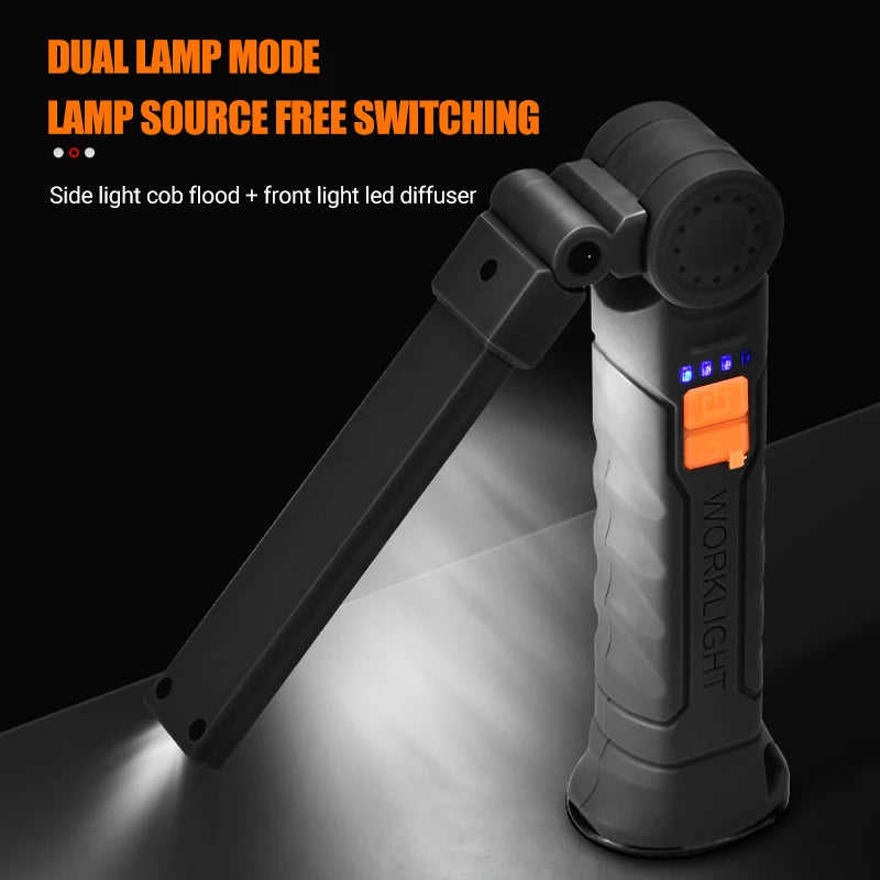 Multifunctional COB LED Flashlight | Portable Magnetic Work Light & Lantern