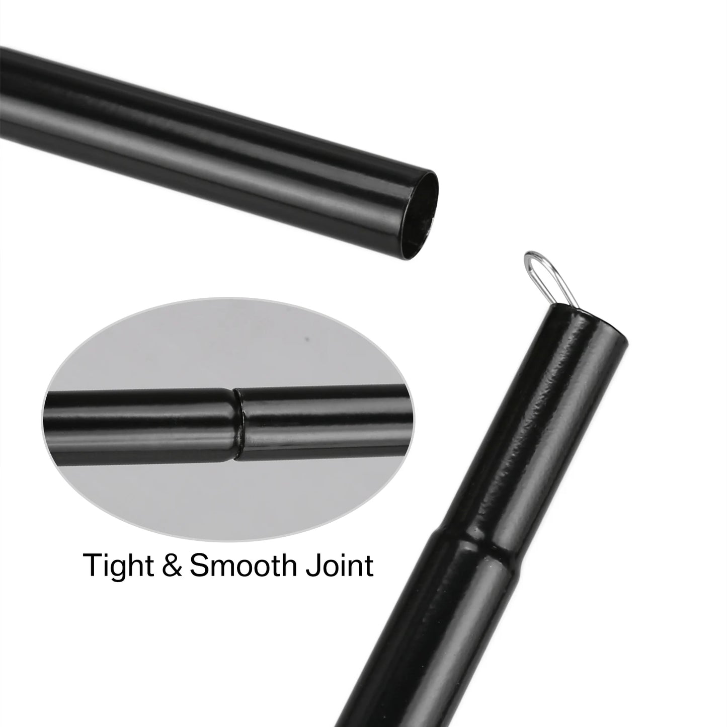 Adjustable Steel Tent Pole Set (2) | Tarp & Shelter Rods with Pegs & Ropes